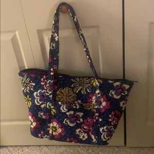 Vera Bradley tote bag + two matching cosmetic bags